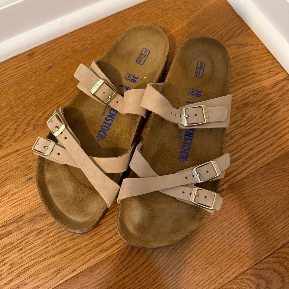 Birkenstock Franca Soft Footbed Tobacco Oiled Leather Sandals 38 L7 M5